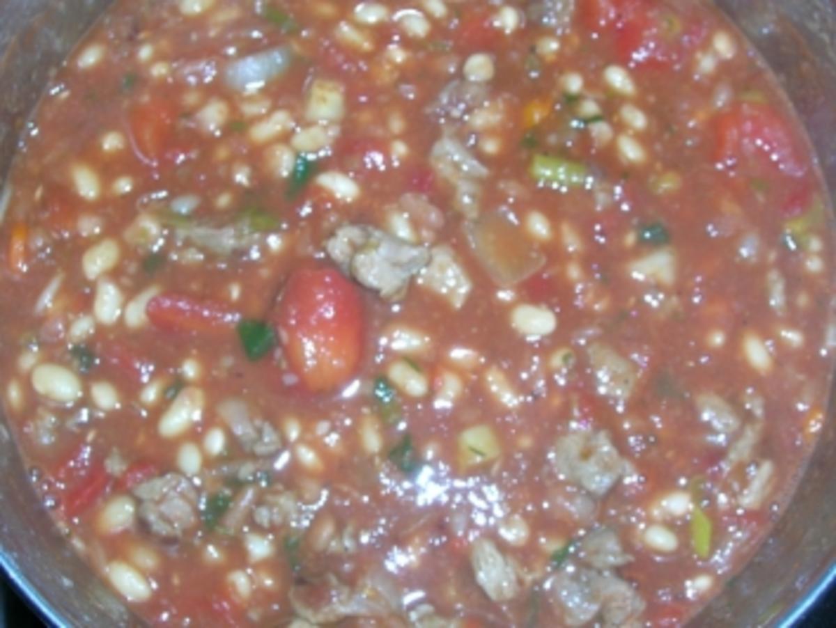 Bohnen-Tomatentopf mit Lamm  (grieschich angehaucht) (mein letztes Gericht vor der Abwesenheit) - Rezept - Bild Nr. 4