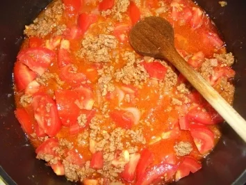 Rezept: Bohnenpfanne nach griechischer Art Bild Nr. 6 Bohnenpfanne nach griechischer Art - Rezept - Bild Nr. 6