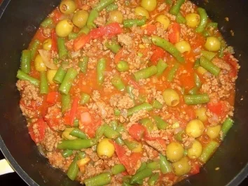 Rezept: Bohnenpfanne nach griechischer Art Bild Nr. 7 Bohnenpfanne nach griechischer Art - Rezept - Bild Nr. 7