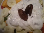 DESSERT- "Orientalischer Obstsalat mit Jogurt- Zimt- Topping" - Rezept