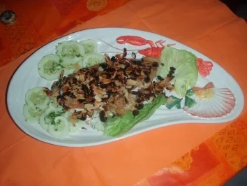 Zanderfilet nach " Müllerinart " mit gebratenen Mandeln a la Eva - Rezept