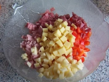 Rezept: Nudelsalat ala Gaby Bild Nr. 3 Nudelsalat ala Gaby - Rezept - Bild Nr. 3