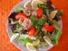 INSALATA TIEPIDA AI SCAMPI FIAMMEGGIATI - Rezept