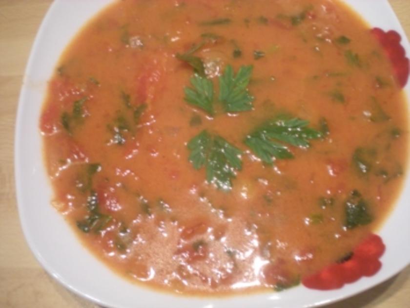 SUPPE- Indische Tomatensuppe - einfach - 129 kcal/100g