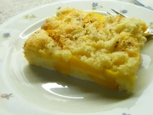 Rezept: Saftige Pfirsichschnitten mit Streusel Bild Nr. 2 Saftige Pfirsichschnitten mit Streusel - Rezept - Bild Nr. 2