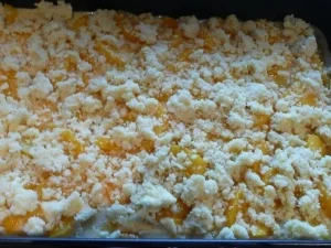 Rezept: Saftige Pfirsichschnitten mit Streusel Bild Nr. 4 Saftige Pfirsichschnitten mit Streusel - Rezept - Bild Nr. 4