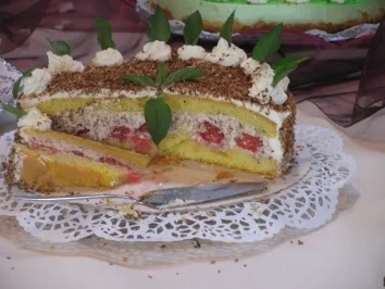 Erdbeer-Kokos Torte - Rezept