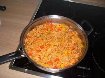 Zwiebel-Reis-Paprika-Pfanne - Rezept - Bild Nr. 2