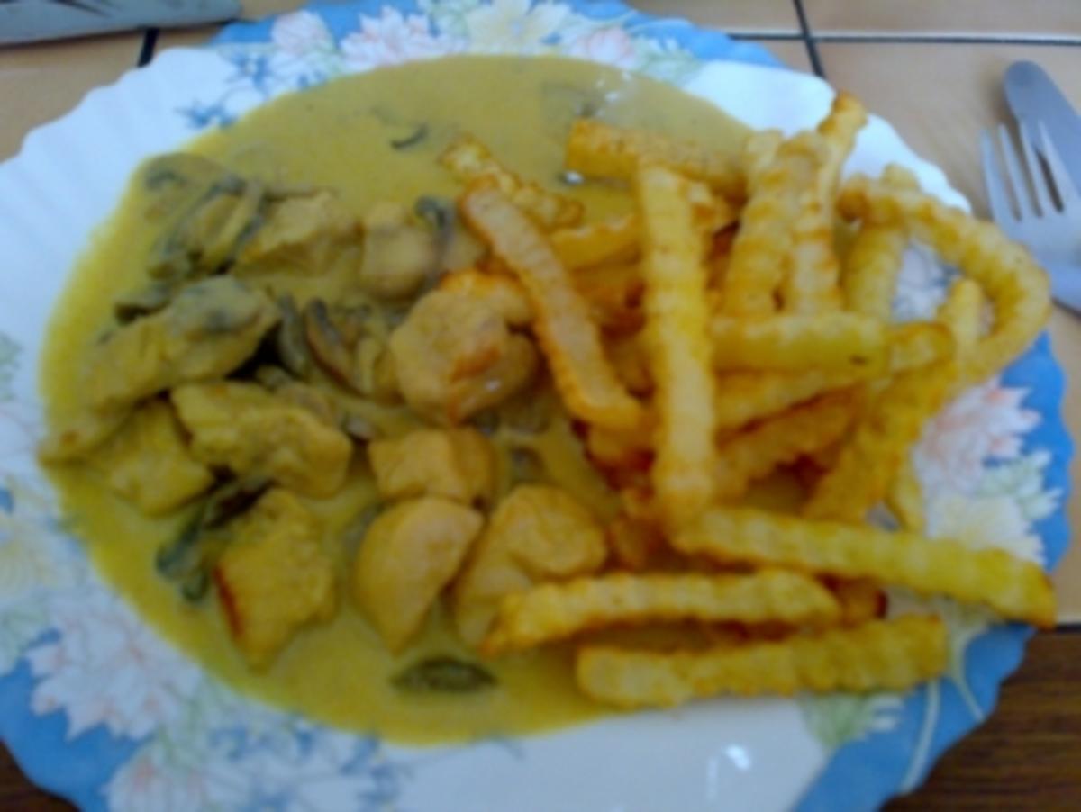 Putengeschetzeltes mit Pute Brust frisch und Champignons braun - Rezept ...