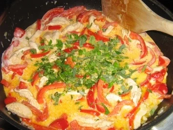 Paprika-Geschnetzeltes mit Kokossauce - Rezept - Bild Nr. 11