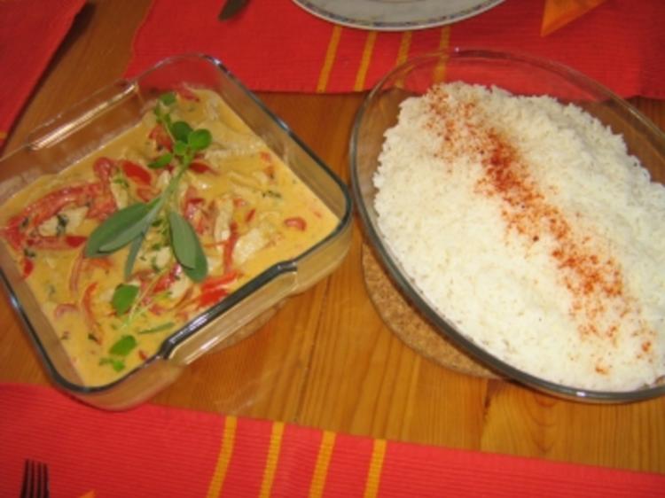 Paprika Geschnetzeltes mit Kokossauce - schnell &amp; einfach - 184 kcal/100g