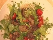 "Salade lapin" Salatvariation mit Kaninchenleber und einer Vinaigrette - Rezept