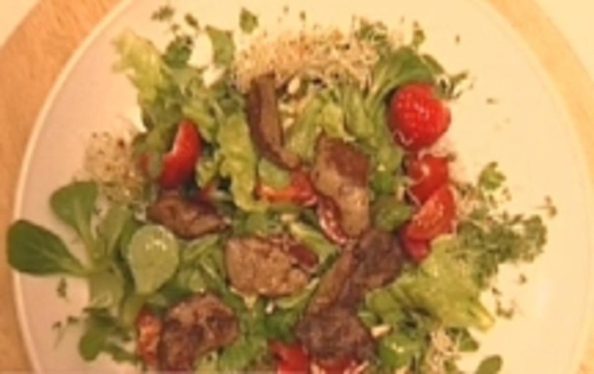 Bilder für Salade lapin Salatvariation mit Kaninchenleber und einer Vinaigrette - Rezept