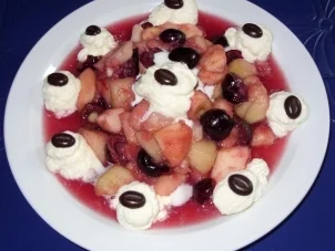 Rezept: Warmer Obstsalat mit Sahne Bild Nr. 4 Warmer Obstsalat mit Sahne - Rezept - Bild Nr. 4