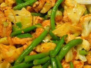 Hauptgericht --- Pute mit Gemüse --- europäisch - Rezept