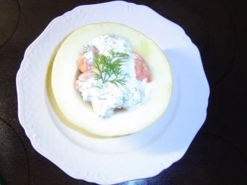 Melone mit Dillkrabben - Rezept