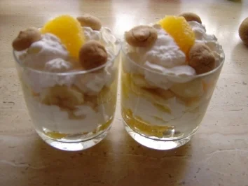 Orangen-Bananenbecher - Rezept
