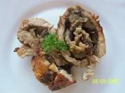 Schnitzelrolle mit Champignons - Rezept