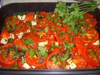 OFEN-TOMATEN MIT FETA - Rezept