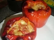 Sommer-Couscousgratin in der Paprikaschote - Rezept