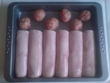 Rezept: Schinken-Hack-Röllchen Bild Nr. 3 Schinken-Hack-Röllchen - Rezept - Bild Nr. 3