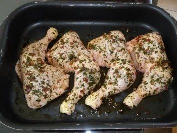 Hähnchenschenkel... - Rezept