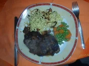 Rezept: Geschmorter Rindsbraten a la Eva Geschmorter Rindsbraten a la Eva - Rezept