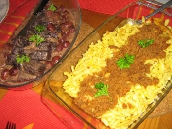 Rezept: Sauerbraten mit Sauerkirsch-Steinpilz-Soße meine Art Bild Nr. 14 Sauerbraten mit Sauerkirsch-Steinpilz-Soße meine Art - Rezept - Bild Nr. 14