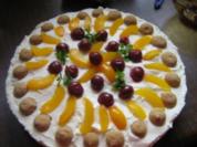 Amarettini-Aprikosen-Sauerkirsch - Torte - Rezept