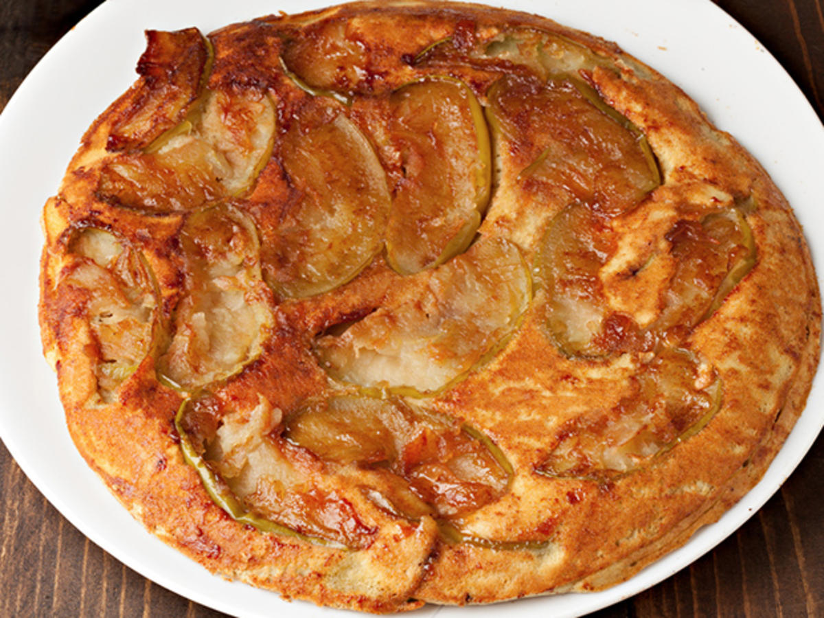 Apfelpfannekuchen - einfach - 67 kcal/100g