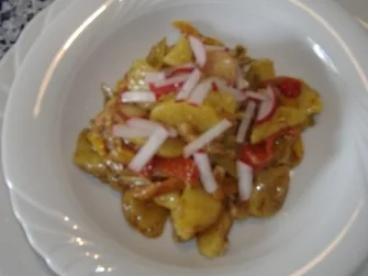 Erdäpfelsalat mit Kürbiskernöl - Rezept