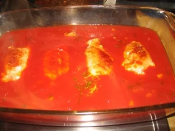 Fleisch: Basilikumschnitzel, gerollt, überbacken! - Rezept - Bild Nr. 3