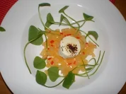 Ziegenkäse auf Apfel und Postelein - Rezept