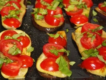 Rezept: Auberginen mit Mozzarella Bild Nr. 4 Auberginen mit Mozzarella - Rezept - Bild Nr. 4