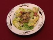 Bunter Salat mit gebratenen Champignons an Senf-Honig-Dressing (Isabell Hertel) - Rezept