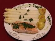 Wildlachs mit weißem Spargel und Butterkartoffeln (Isabell Hertel) - Rezept
