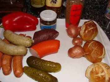 Salat: - Mein Laugenbrezen Wurstsalat - - Rezept - Bild Nr. 4