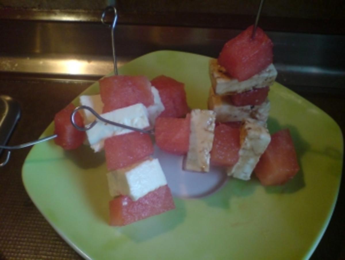 Fingerfood "Wassermelonen-Feta-Spieße" - Rezept - Bild Nr. 2