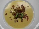 Eifeler Kartoffelsuppe mit Speck und Brotwürfeln - Rezept