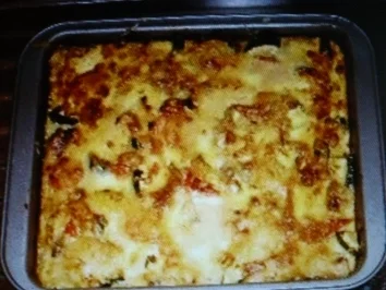 Rezept: Gemüseauflauf mit Hähnchenbruststreifen Gemüseauflauf mit Hähnchenbruststreifen - Rezept