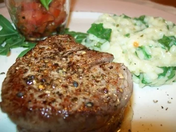 Färsenfilet an Risotto verde - Rezept