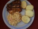 Dicke Rippe mit Speckkraut und Backkartoffeln - Rezept