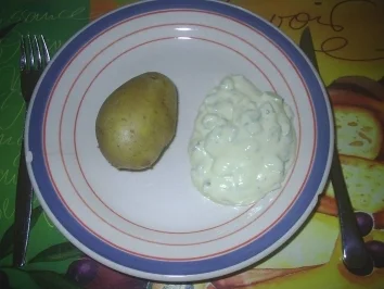 Vegetarisch - Pellkartoffel mit Quark - Rezept