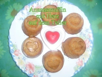 Rezept: Muffin: Ananas-Muffins mit Herz Bild Nr. 4 Muffin: Ananas-Muffins mit Herz - Rezept - Bild Nr. 4