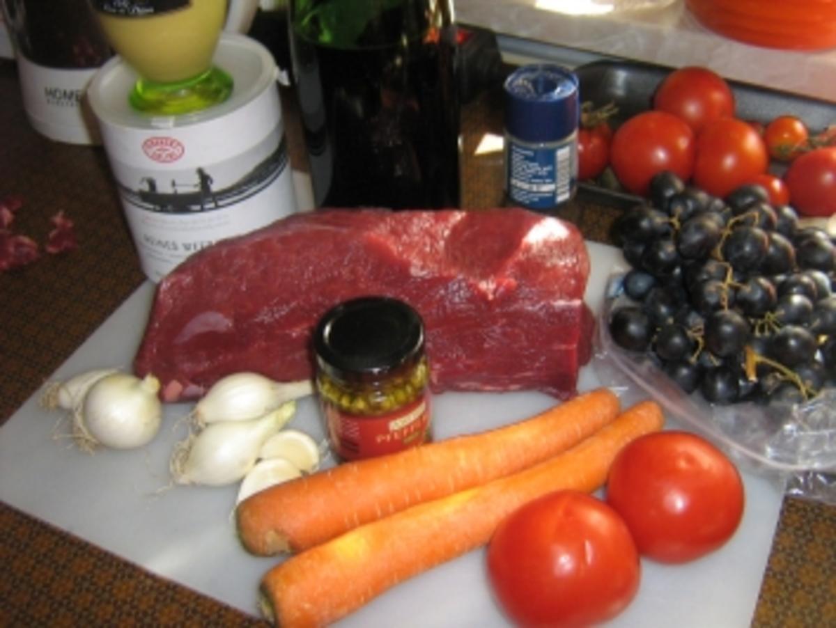 Rinderschmorbraten mit fruchtiger Rotweinsoße - Rezept - Bild Nr. 2