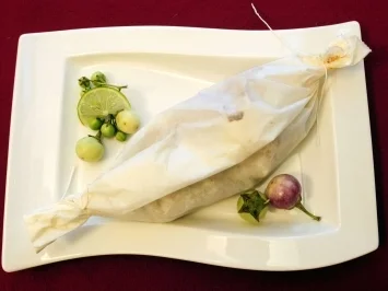 Edelfisch in der Papilot auf mediterranem Kräutergemüse (Davorka Tovilo) - Rezept