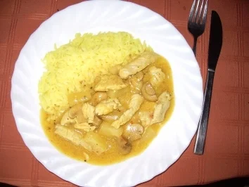 Fl/Pute: Fruchtiges Putencurry - Rezept
