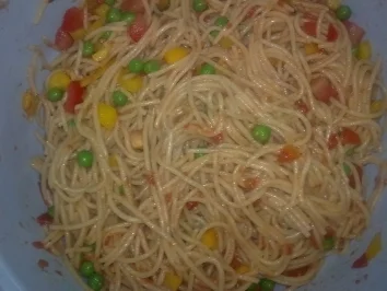Spaghettisalat - Rezept