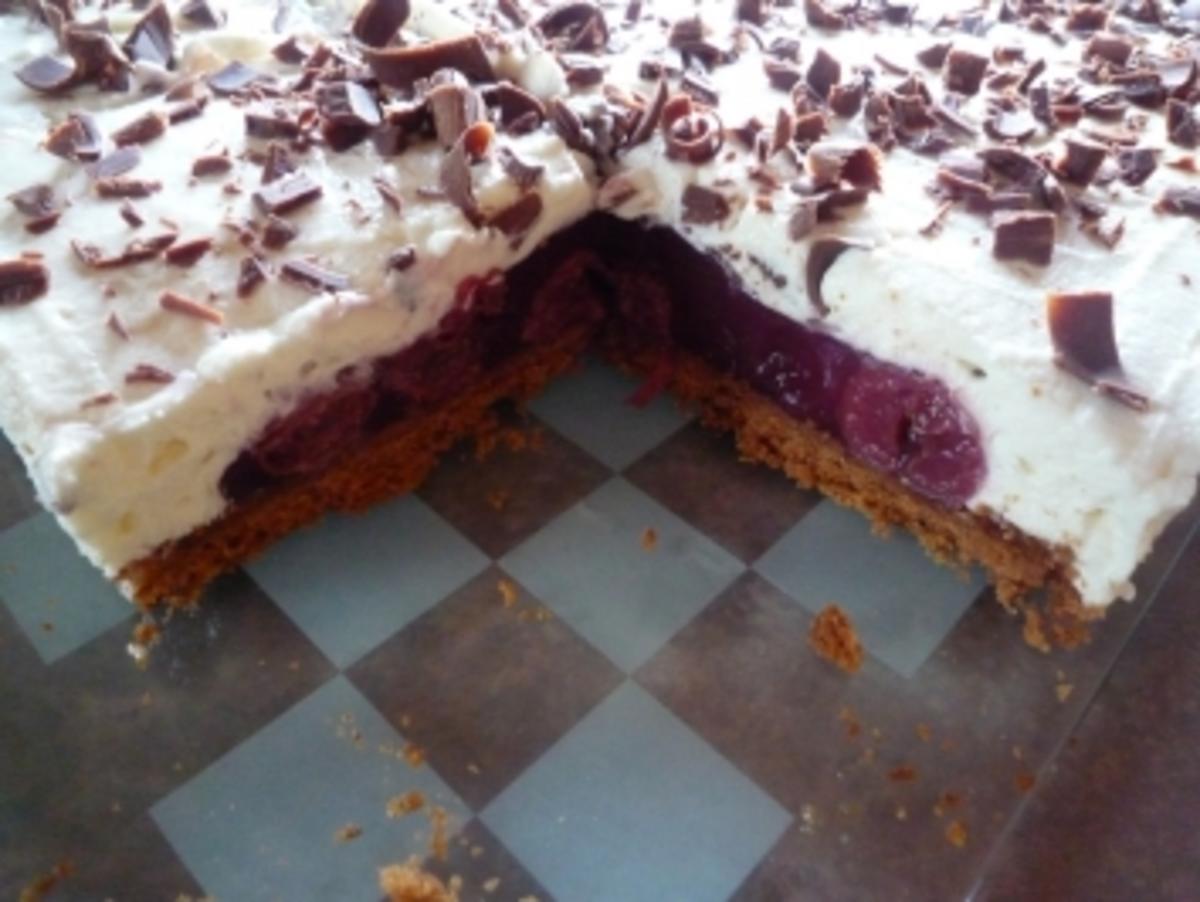 Bilder für Kirschblechkuchen mit Mürbeteig: und Mehl - Rezept