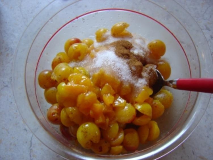 Mirabellen Blechkuchen mit Haselnußstreusel und Aprikosenmarmelade ...